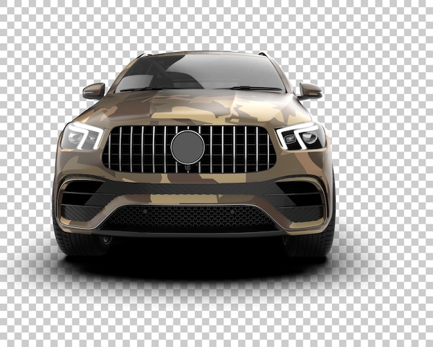 รถ SUV สมัยใหม่แยกจากพื้นหลัง ภาพเรนเดอร์ 3 มิติ