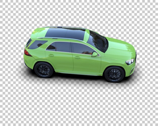 รถ SUV สมัยใหม่แยกจากพื้นหลัง ภาพเรนเดอร์ 3 มิติ