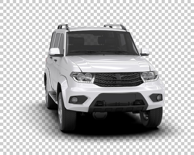 รถ SUV สมัยใหม่แยกจากพื้นหลัง ภาพเรนเดอร์ 3 มิติ