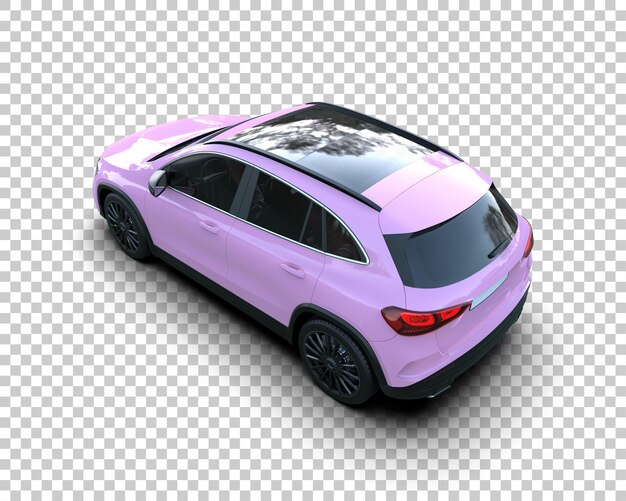 รถ SUV สมัยใหม่แยกจากพื้นหลัง ภาพเรนเดอร์ 3 มิติ