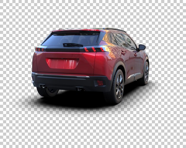 modern suv isolated on background 3d rendering illustration