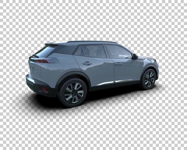 รถ SUV สมัยใหม่แยกจากพื้นหลัง ภาพเรนเดอร์ 3 มิติ