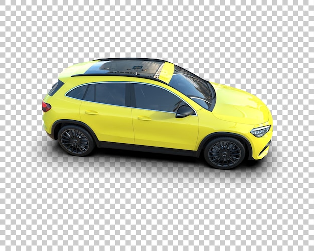 現代のSUVが背景に隔離された 3D レンダリングイラスト