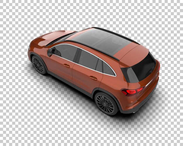 modern suv isolated on background 3d rendering illustration