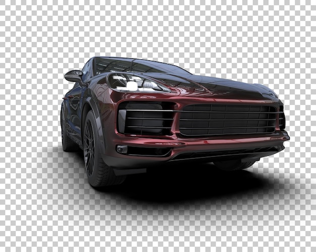 現代のSUVが背景に隔離された 3D レンダリングイラスト