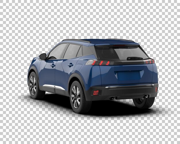 รถ SUV สมัยใหม่แยกจากพื้นหลัง ภาพเรนเดอร์ 3 มิติ