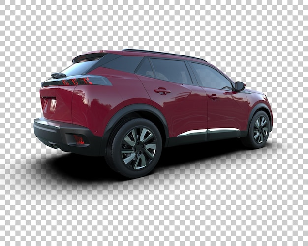 modern suv isolated on background 3d rendering illustration