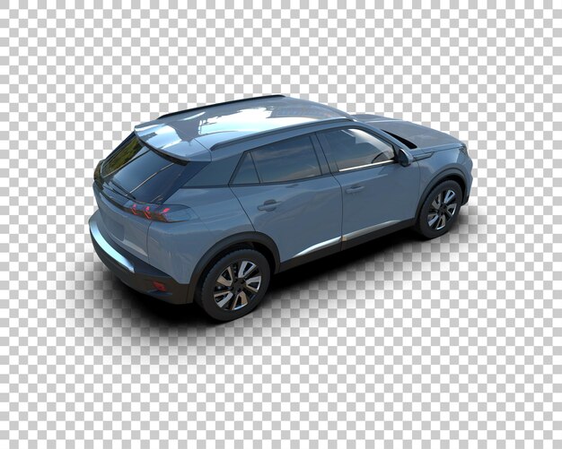 รถ SUV สมัยใหม่แยกจากพื้นหลัง ภาพเรนเดอร์ 3 มิติ