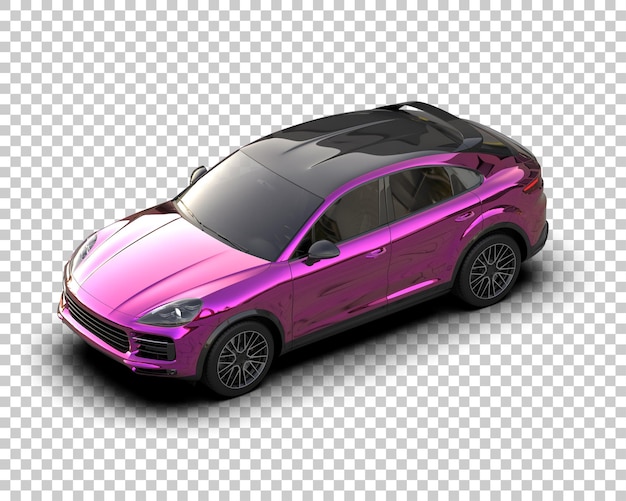 รถ SUV สมัยใหม่แยกจากพื้นหลัง ภาพเรนเดอร์ 3 มิติ