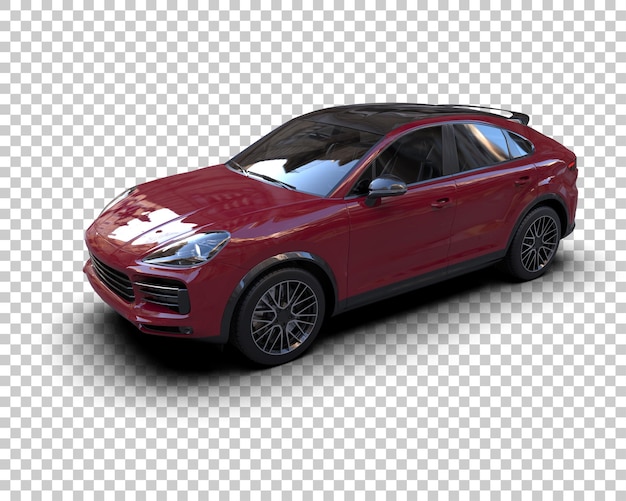 modern suv isolated on background 3d rendering illustration