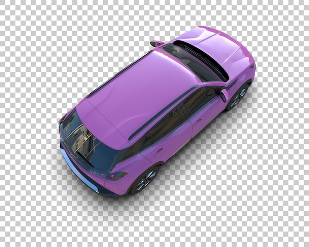 Modern SUV isolated on background 3d rendering illustration