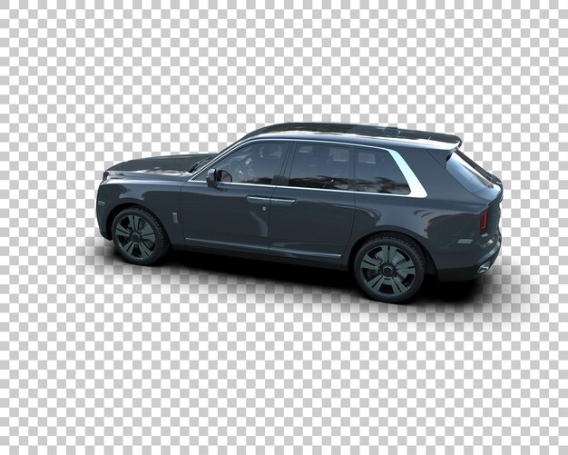รถ SUV สมัยใหม่แยกจากพื้นหลัง ภาพเรนเดอร์ 3 มิติ