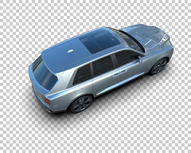 รถ SUV สมัยใหม่แยกจากพื้นหลัง ภาพเรนเดอร์ 3 มิติ