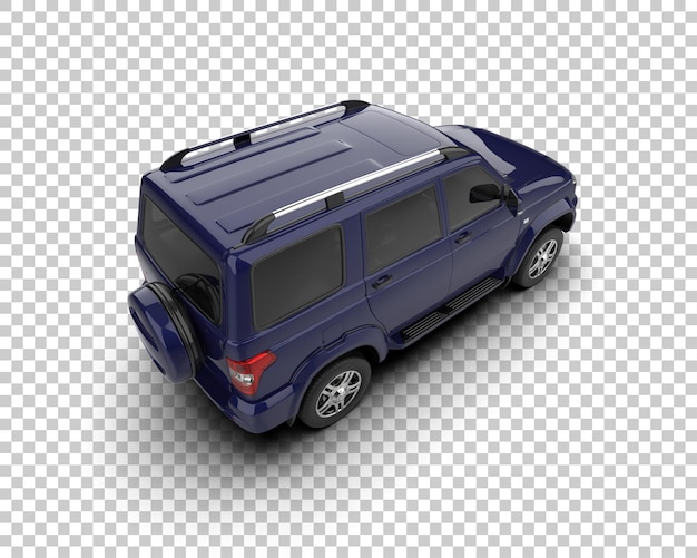 modern suv isolated on background 3d rendering illustration