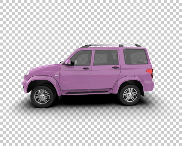รถ SUV สมัยใหม่แยกจากพื้นหลัง ภาพเรนเดอร์ 3 มิติ