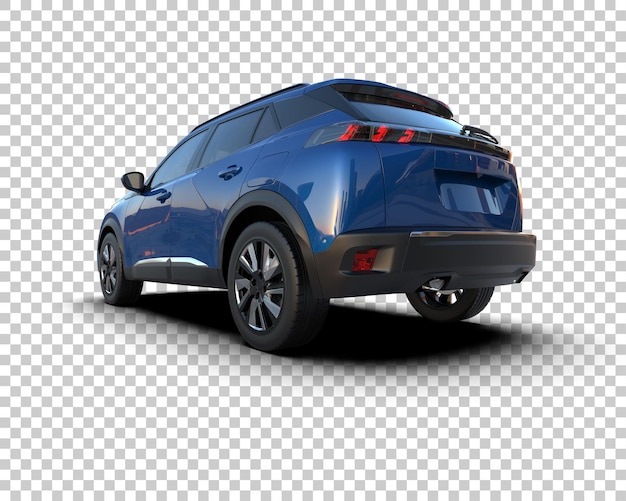 รถ SUV สมัยใหม่แยกจากพื้นหลัง ภาพเรนเดอร์ 3 มิติ