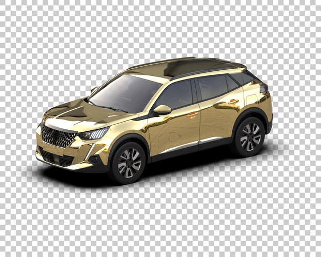 Modern SUV isolated on background 3d rendering illustration