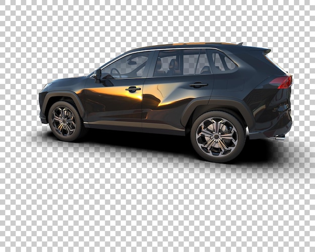 รถ SUV สมัยใหม่แยกจากพื้นหลัง ภาพเรนเดอร์ 3 มิติ