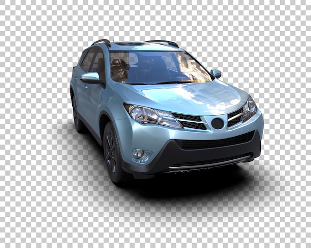 modern suv isolated on background 3d rendering illustration