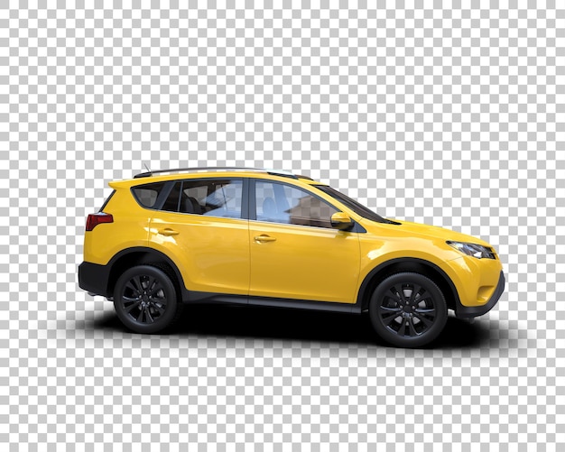 รถ SUV สมัยใหม่แยกจากพื้นหลัง ภาพเรนเดอร์ 3 มิติ