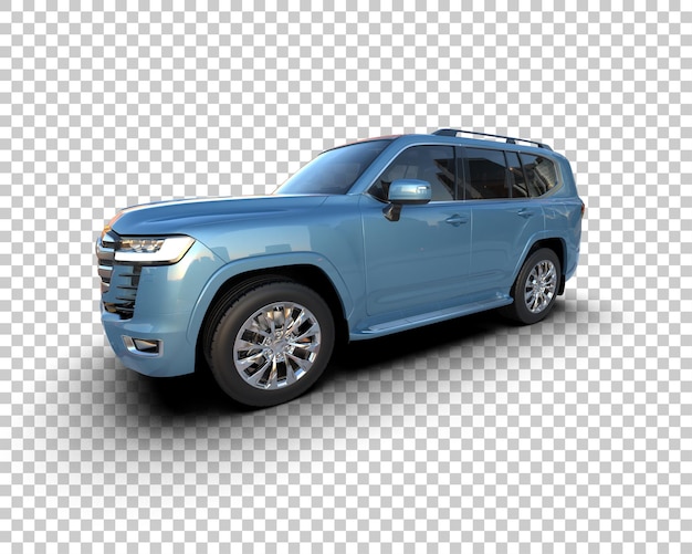 Modern SUV isolated on background 3d rendering illustration