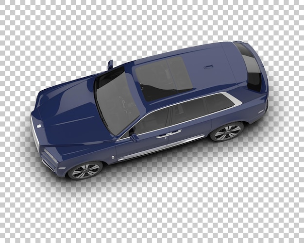 รถ SUV สมัยใหม่แยกจากพื้นหลัง ภาพเรนเดอร์ 3 มิติ