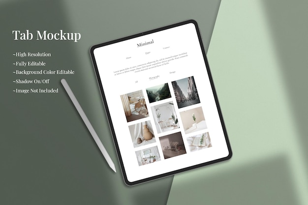 Modern tablet and screen mockup for website and application interface or social media presentation