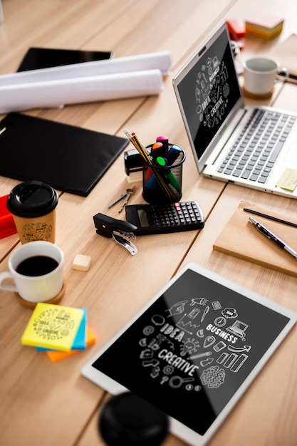 Modern technology devices on desk