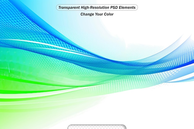PSD modern transparent futuristic swoosh blue transparent background