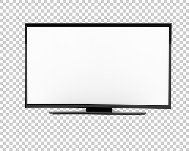 Tv moderna isolata su sfondo trasparente illustrazione del rendering 3d