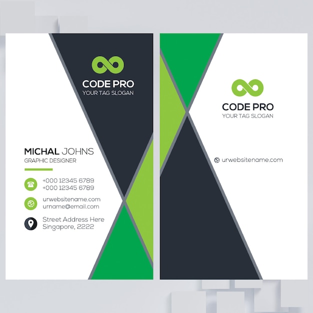 PSD modern unique business card design