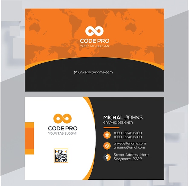 Modern unique business card design