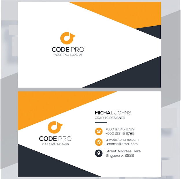 PSD modern unique business card design