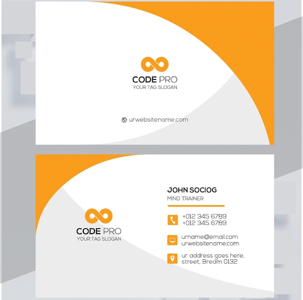 PSD modern unique business card design