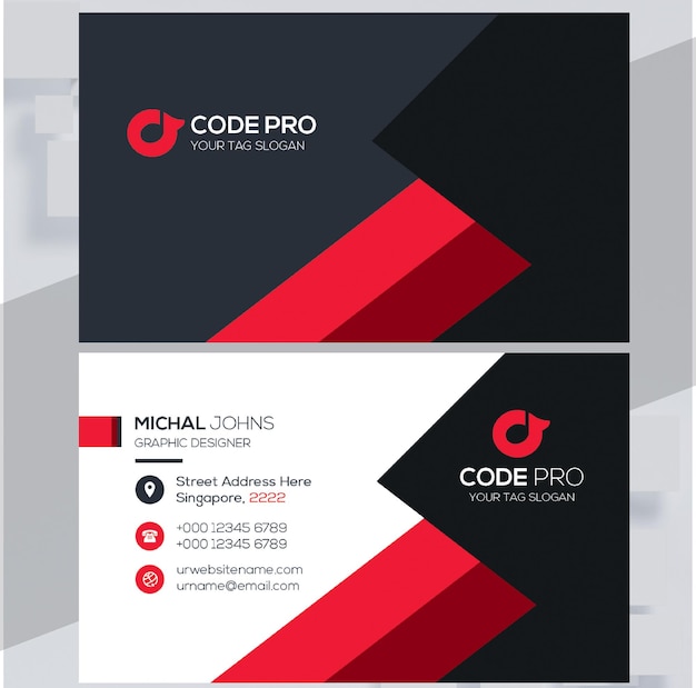 PSD modern unique business card design