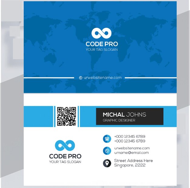 Modern unique business card design