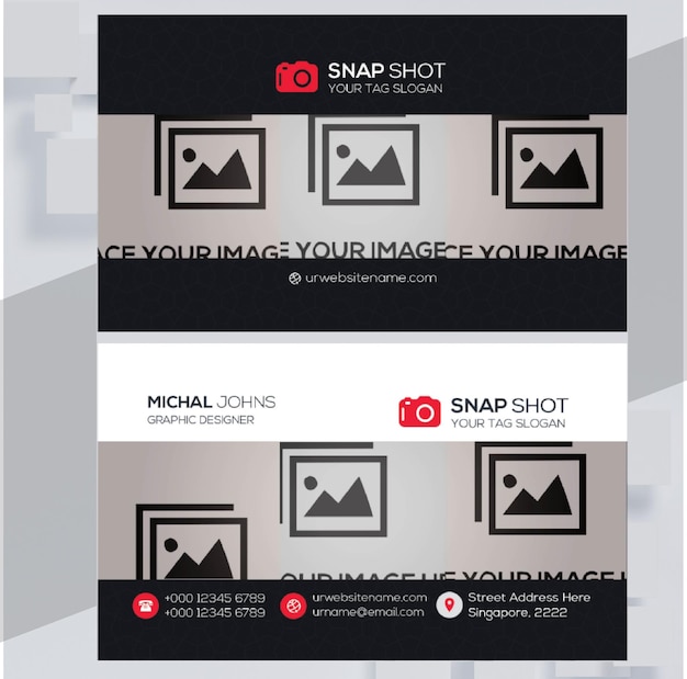 PSD modern unique business card design