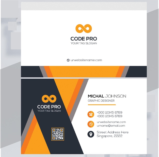 PSD modern unique business card design