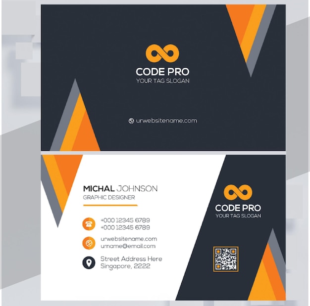 PSD modern unique business card design