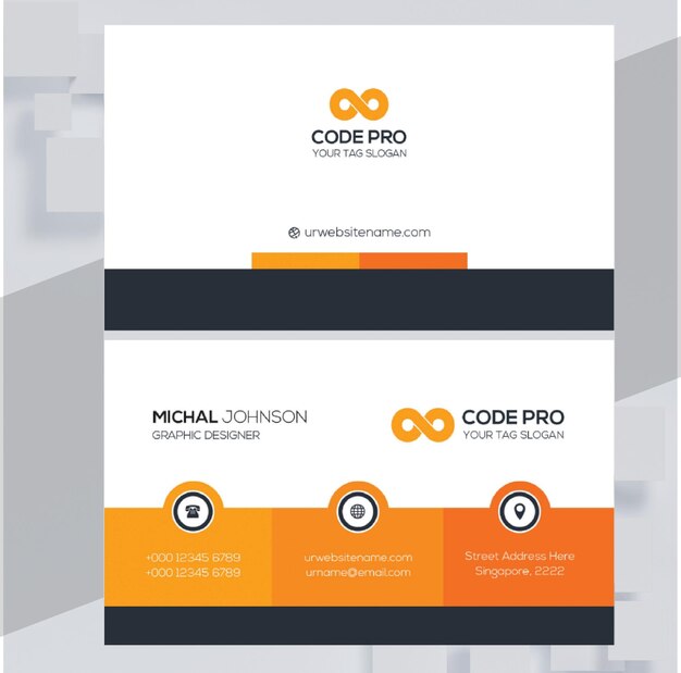 PSD modern unique business card design