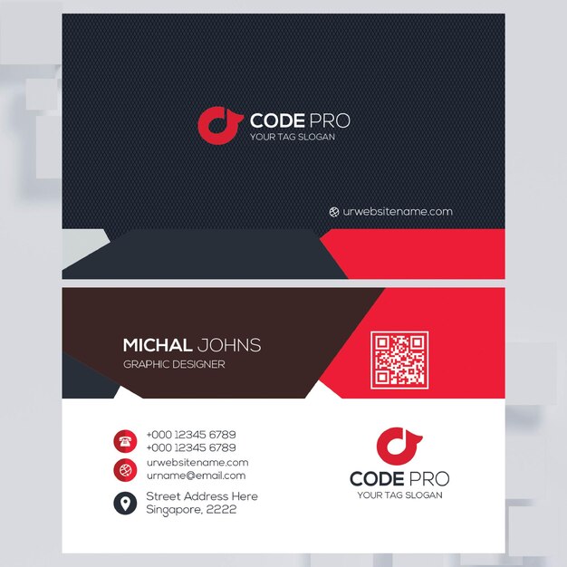 Modern unique business card design