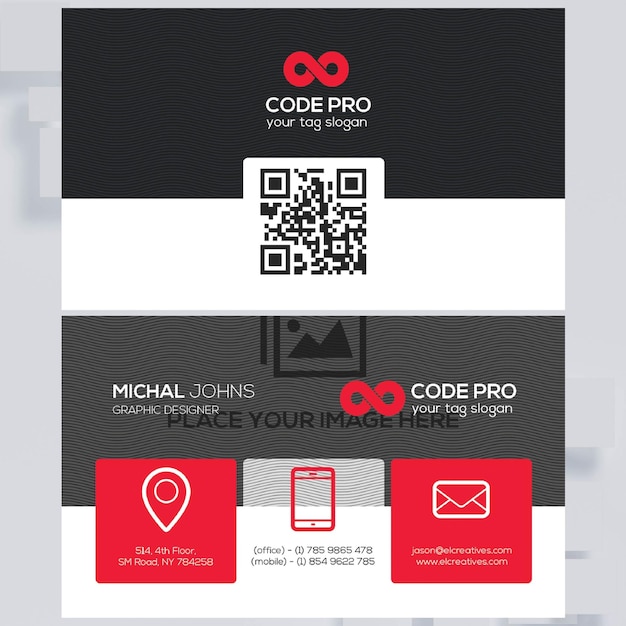 PSD modern unique business card design