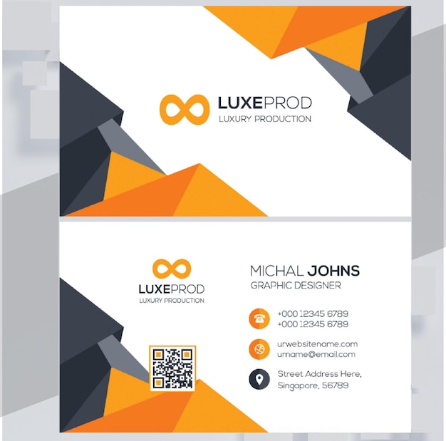 PSD modern unique business card design