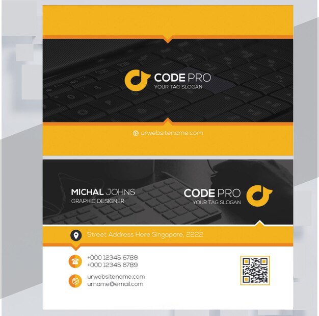 PSD modern unique business card design