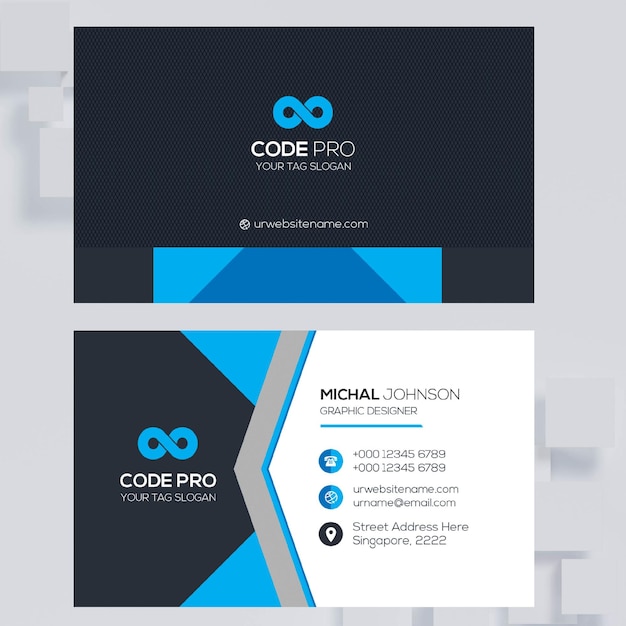 PSD modern unique business card design