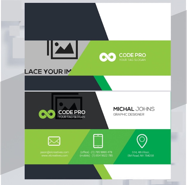 Modern unique business card design