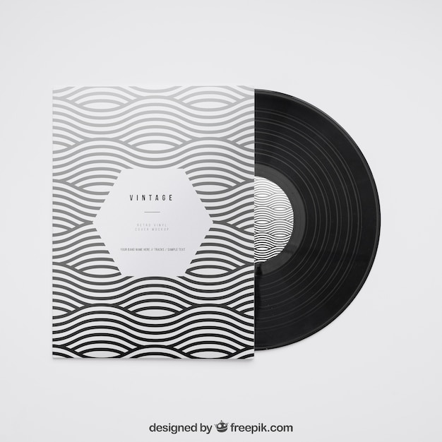 PSD modern vinyl mockup