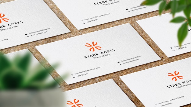 Modern visitekaartje raster mockup
