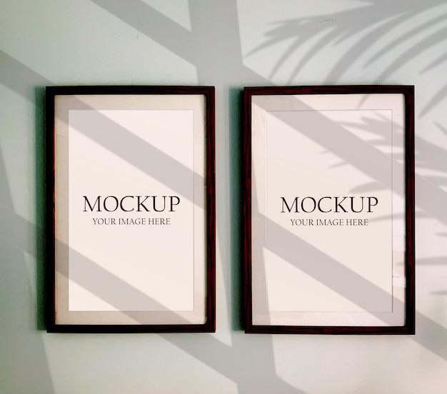 Modern wall frame mockup design.