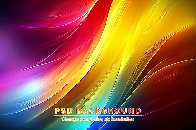 PSD modern wavy colored background